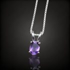 Ametiszt ezüst medál