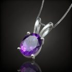 Ametiszt ezüst medál