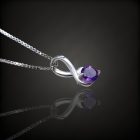Ametiszt ezüst medál