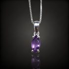 Ametiszt ezüst medál