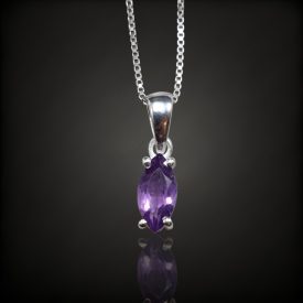Ametiszt ezüst medál