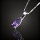 Ametiszt ezüst medál