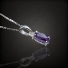 Ametiszt ezüst medál