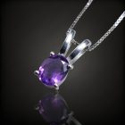 Ametiszt ezüst medál