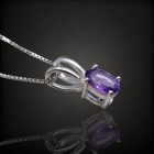 Ametiszt ezüst medál