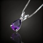 Ametiszt ezüst medál