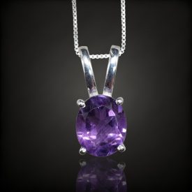 Ametiszt ezüst medál