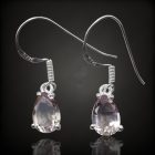 Ametrin ezüst fülbevaló