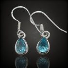 Apatit ezüst fülbevaló