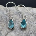 Apatit ezüst fülbevaló