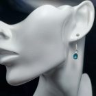 Apatit ezüst fülbevaló