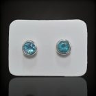 Apatit ezüst fülbevaló