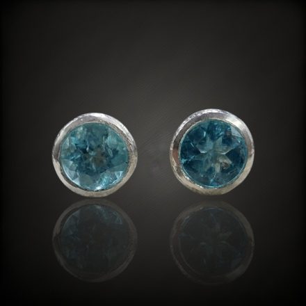 Apatit ezüst fülbevaló