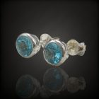 Apatit ezüst fülbevaló