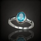 Apatit ezüst gyűrű