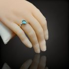 Apatit ezüst gyűrű