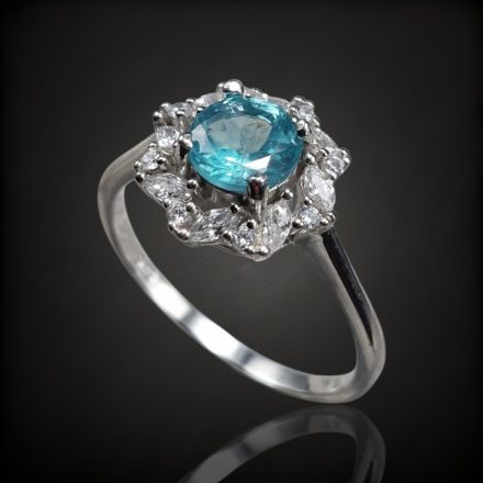 Apatit ezüst gyűrű