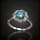 Apatit ezüst gyűrű