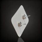 Borostyán ezüst fülbevaló