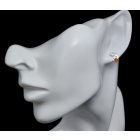 Borostyán ezüst fülbevaló