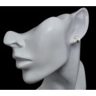 Borostyán ezüst fülbevaló