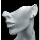 Borostyán ezüst fülbevaló