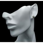 borostyán ezüst fülbevaló