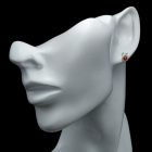 Borostyán ezüst fülbevaló