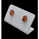 borostyán ezüst fülbevaló