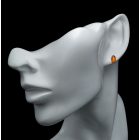 borostyán ezüst fülbevaló