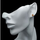 Borostyán ezüst fülbevaló