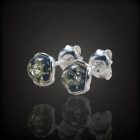 Borostyán ezüst fülbevaló