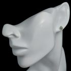 Borostyán ezüst fülbevaló