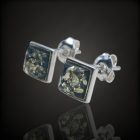 Borostyán ezüst fülbevaló