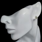 Borostyán ezüst fülbevaló