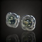 Borostyán ezüst fülbevaló