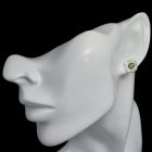 Borostyán ezüst fülbevaló