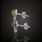 Borostyán ezüst fülbevaló