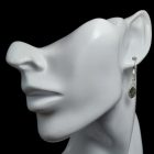 Borostyán ezüst fülbevaló