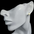 Borostyán ezüst fülbevaló