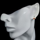 Borostyán ezüst fülbevaló