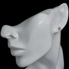 Borostyán ezüst fülbevaló