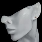 Borostyán ezüst fülbevaló