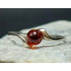 Borostyán ezüst gyűrű