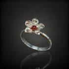 Borostyán ezüst gyűrű