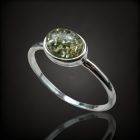 Borostyán ezüst gyűrű