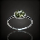 Borostyán ezüst gyűrű