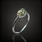 Borostyán ezüst gyűrű