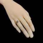 Borostyán ezüst gyűrű