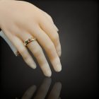 Borostyán ezüst gyűrű